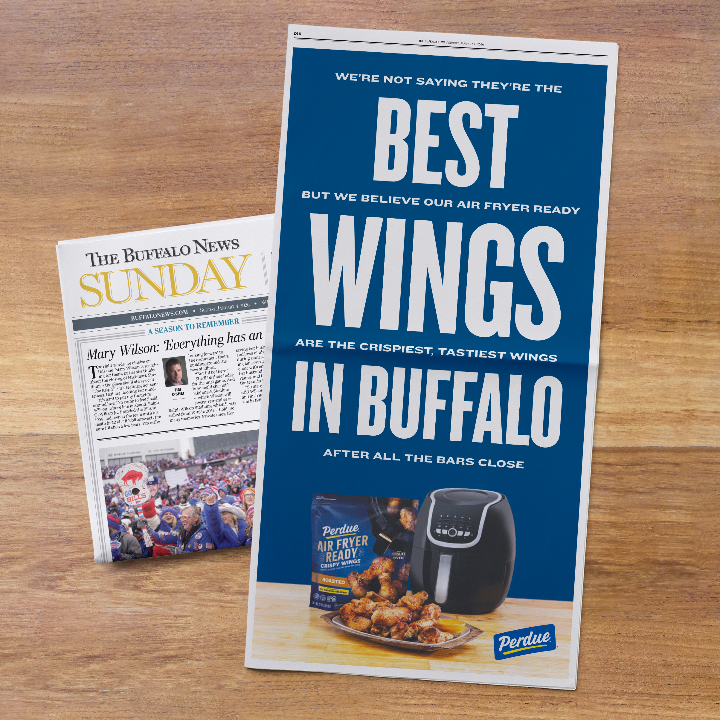 Buffalo News Ad Table 1x1